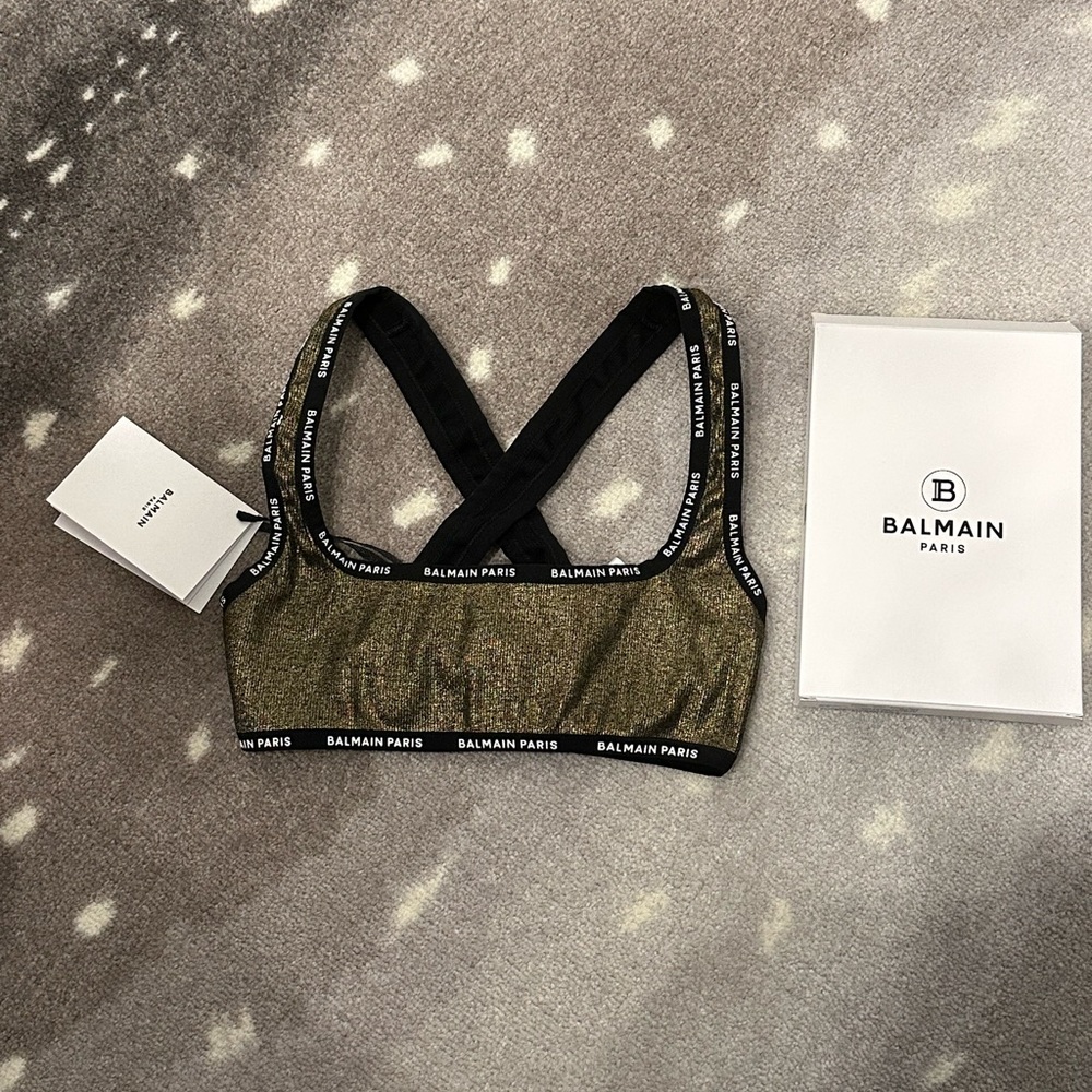 balmain top bra